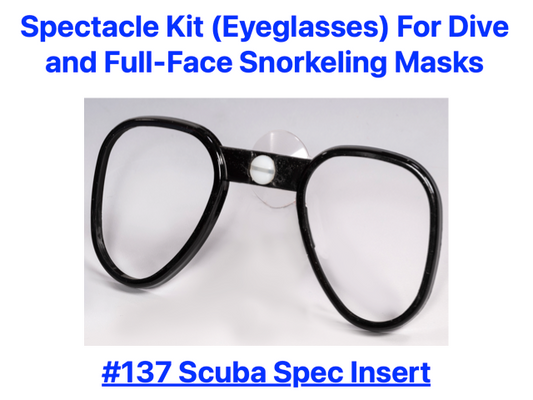 #137EBP Scuba Spec Optical Lens Insert for Dive and Snorkeling Masks.